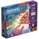 Geomag Glitter – set magnetic de construcție, 35 piese