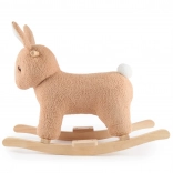 Bieco iepuraș balansoar Fine din boucle pe tălpi din lemn