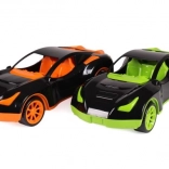 mașină sport din plastic 38 cm cu rulare liberă, 2 culori