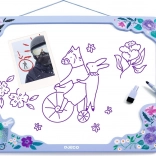 Djeco tablă magnetică ștergătoare cu zebră și ramă din lemn