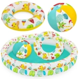 Piscină gonflabilă pentru copii 3‑în‑1 cu colac și minge BESTWAY 122 cm