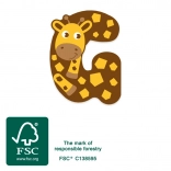 Small Foot literă de lemn G girafă