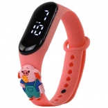 Ceasuri tactile Purceluș roz cu curea reglabilă