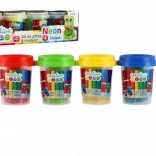 plastilină pentru copii 4× pahare – diferite tipuri