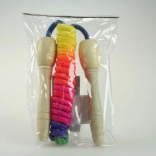 Coardă de sărit 2 m din lemn dungi