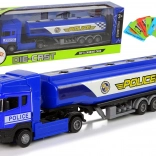 Camion cisternă de poliție albastru 30 cm