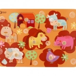 Fermă din lemn cu forme pentru copii