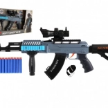 Puşcă automată cu gloanţe din spumă, cu lumină şi sunete, 60 cm