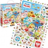 Puzzle observare - Harta Polonia 100 piese