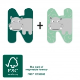 Small foot literă de lemn N