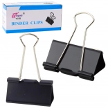 Set de cleme de birou din oțel elastic negru 41 mm