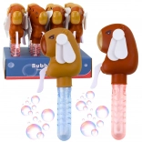 Baloane de săpun capybara 2‑în‑1 cu ventilator și baghetă triplă 19 cm