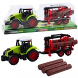 Tractor cu remorcă HDS pentru transportul lemnului – jucărie din plastic