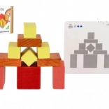 Construcție din lemn 2 în 1 și puzzle pentru copii