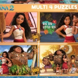 EDUCA Puzzle Vaiana 2, 4în1 (50,80,100,150 piese)