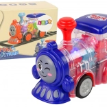 Locomotivă LED cu tracțiune prin frecare, transparentă