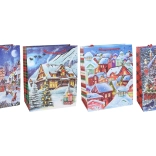 Pungă cadou de Crăciun L 31 × 40 × 12 cm