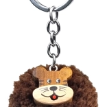 Breloc din lemn Tigru cu pompon