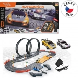 Pistă auto Racing Collection 560 cm cu loopinguri și două mașini