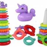 Turn de stivuire colorat cu unicorn – 13 inele