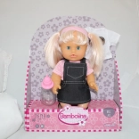 păpușă Bambolina Nena 36 cm cu biberon și tricou de schimb