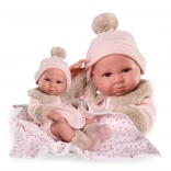 Păpușă reală bebeluș Luca cu corp din vinil integral 42 cm