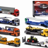 Camion metalic cu semiremorcă 20 cm mix - 1 buc