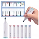 Set mini marcatoare culori pastel 6 buc