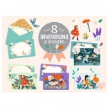 DJECO set cadou de invitații Garden Friends