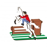 Woodcraft puzzle 3D din lemn suport pentru creioane Curse de cai