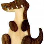 Magnet din lemn crocodil – decorațiune lucrată manual