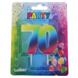 Lumânare de petrecere Curcubeu 70