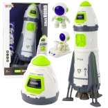 Rachetă cosmică cu astronauți și vehicul – efecte luminoase și sonore