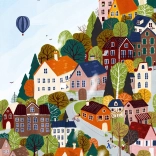 Puzzle Orașul din pădure 1000 piese PIECES & PEACE