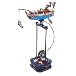 Set puzzle mecanic 3D Barcă de pescuit cu pendul