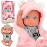 Prima Păpușă Bebeluș WOOPIE ROYAL cu Pătură Iepuraș 23 cm