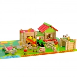 Set constructie din lemn Ferma mea mare