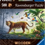 Puzzle din lemn tigru în junglă 500 de piese RAVENSBURGER