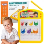 woopie tablă montessori magnetică pentru desen cu biluțe metalice