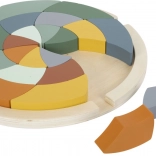 puzzle mandala safari din lemn colorat small foot