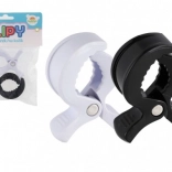 Clemă de plastic pentru cărucior, 2 bucăți, alb‑negru, 7,5 × 5 cm