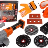 set pentru micuțul meșter cu polizor portabil pe baterii și accesorii