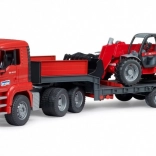 camion cu remorcă MAN TGA și încărcător telescopic Manitou 1:16