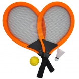 Set Woopie rachete mari pentru tenis și badminton pentru copii cu minge și coșuleț