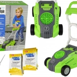 Mașină de tuns iarba pentru copii cu bule, verde