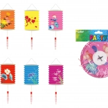 Lampion cilindru Flori 16 cm