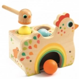DJECO găinușă curcubeu cu ciocănit