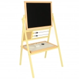 Tablă magnetică din lemn pentru copii cu cretă și abac