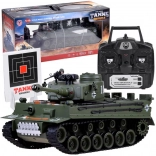 Tanc RC mare GERMAN TIGER 1:18 cu tragere și LED