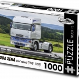 Puzzle RETRO-AUTA Škoda Xena cap tractor pentru semiremorci 1000 piese